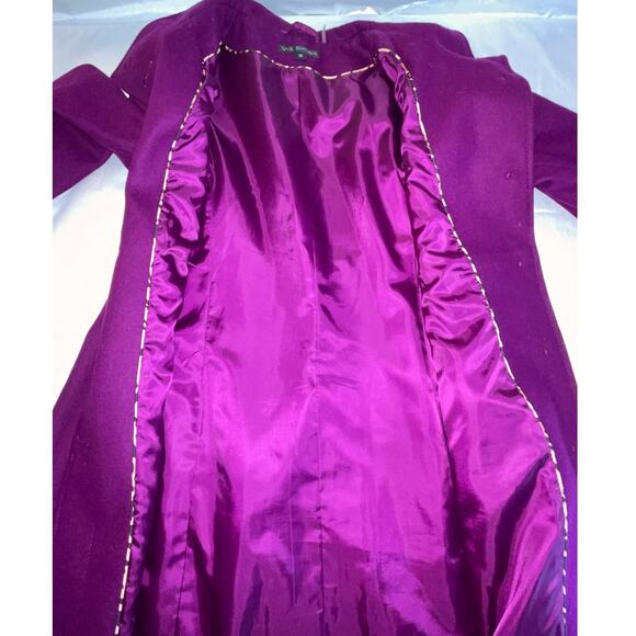Via Spiga Magenta Wool Blend Coat - Women's Size 12 - Simply Fabulous! - Picture 4 of 15